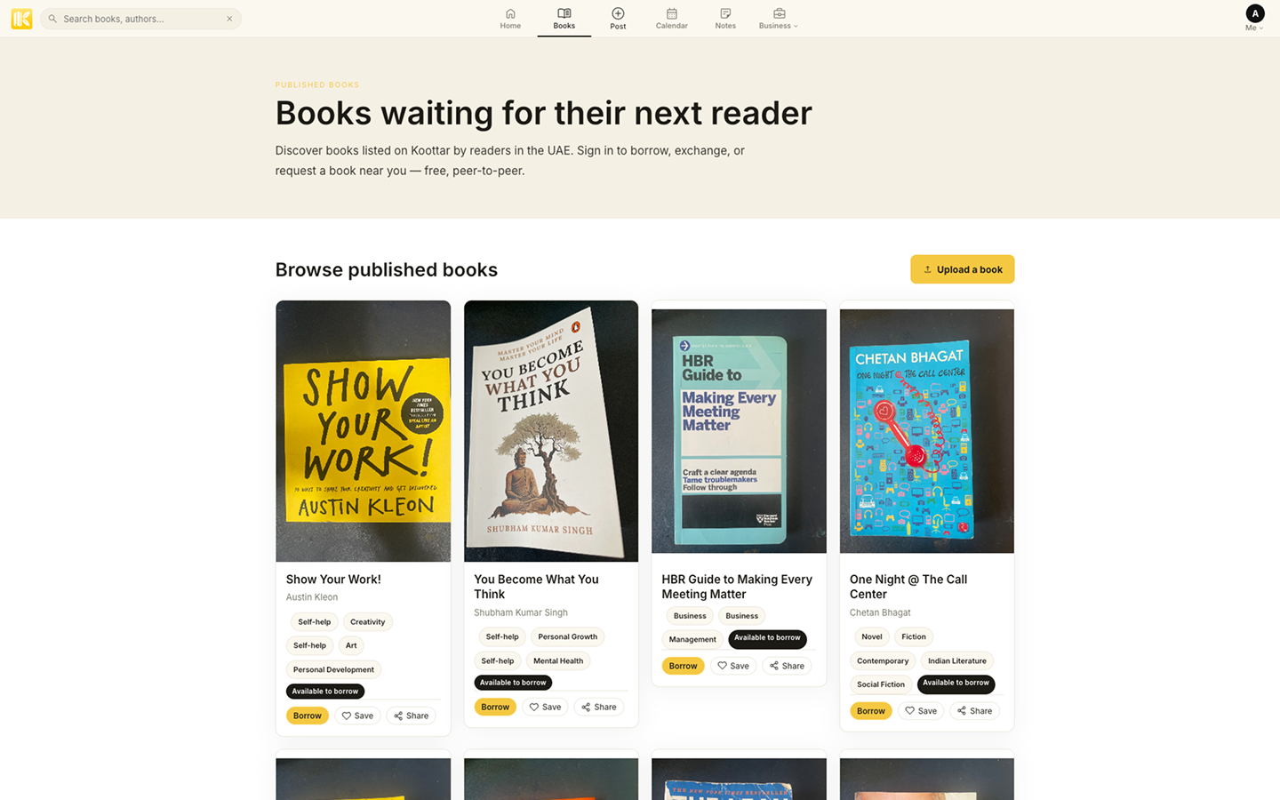 Koottar Library — browse books near you in UAE